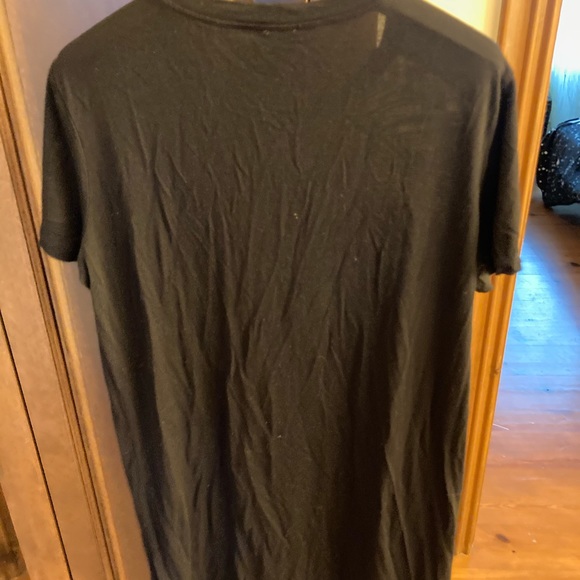 Black and white T-shirt dress with palm tree - Picture 2 of 2